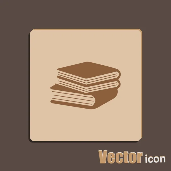 Libros, icono de la educación — Vector de stock