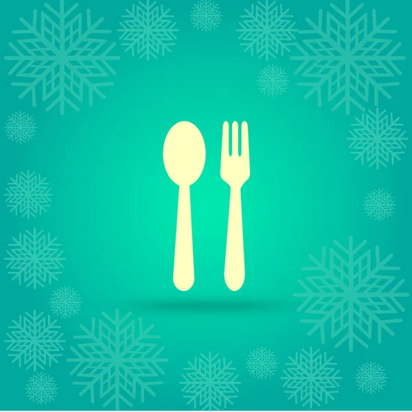 stock vector Fork and spoon icon