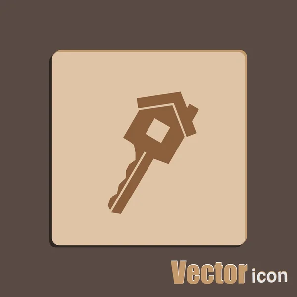 Icono de la casa clave — Vector de stock