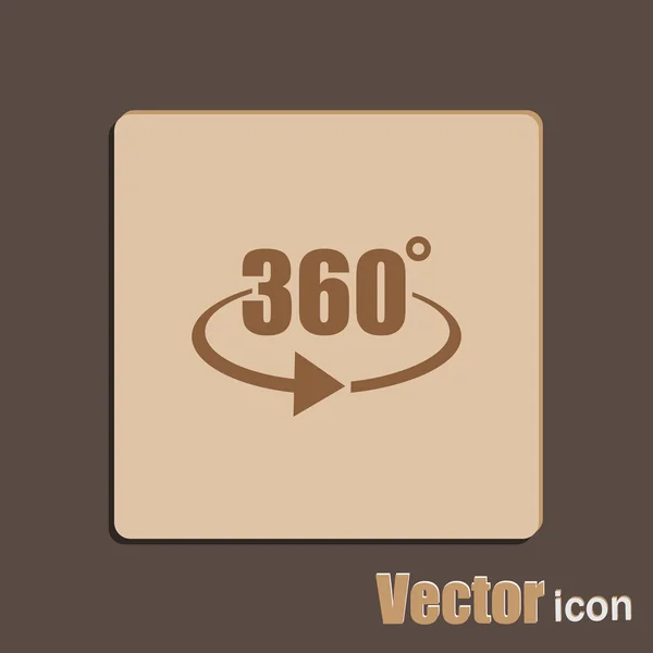 Winkel 360-Grad-Symbol — Stockvektor
