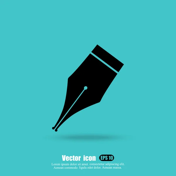 Szabadkézi toll ikon — Stock Vector