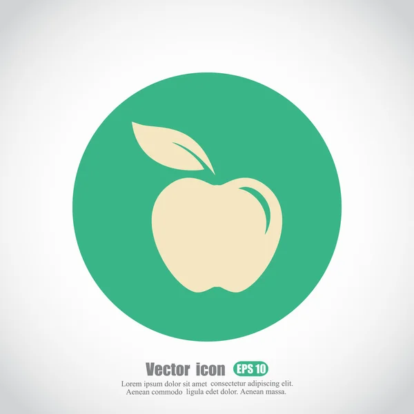 Mogen apple-ikonen — Stock vektor