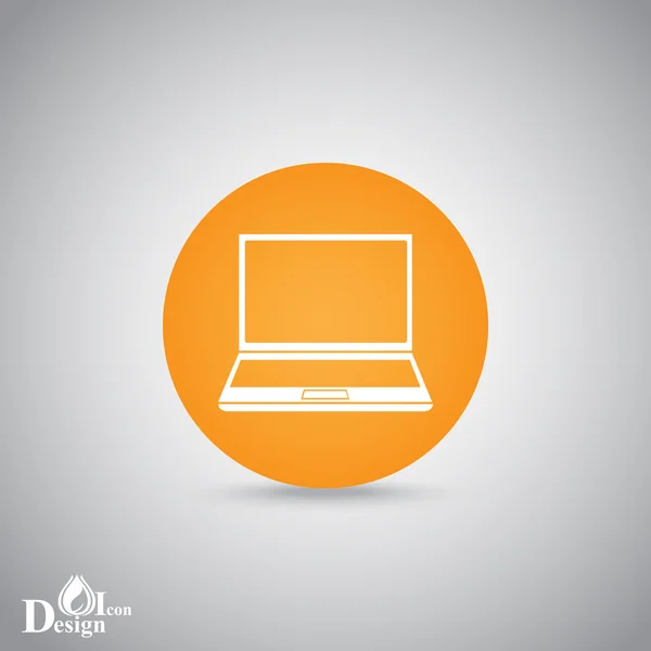 Computer portatile, icona del taccuino — Vettoriale Stock