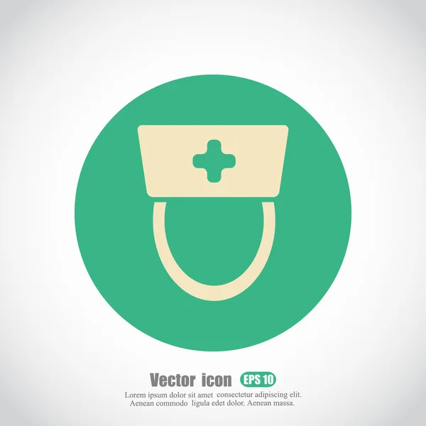Icono del sombrero de enfermera — Vector de stock