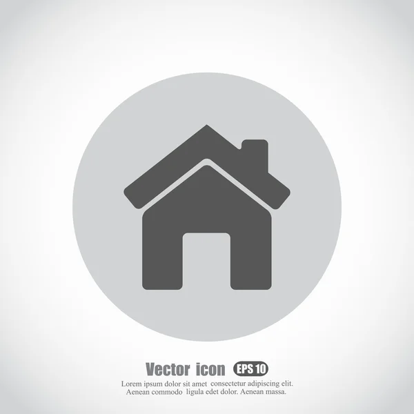Stuga hus ikonen — Stock vektor