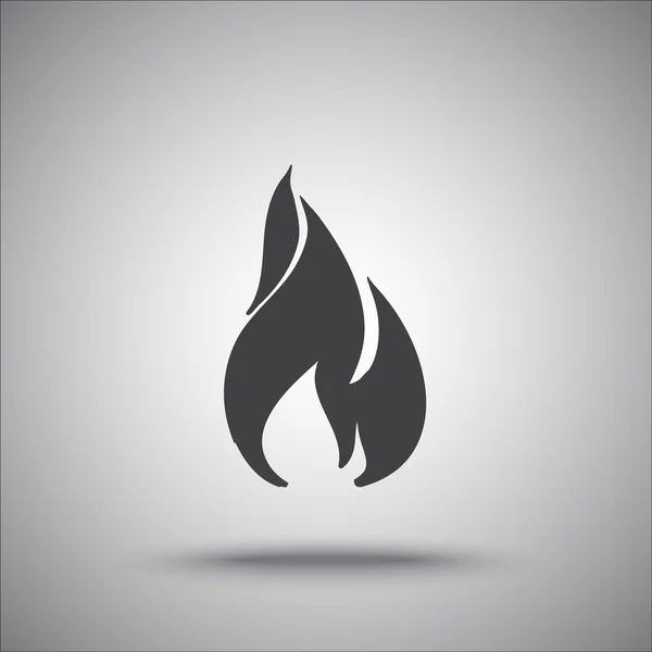 Burning Fire icono — Vector de stock