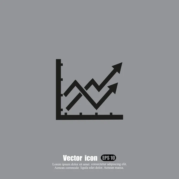 Wirtschaftsdiagramm-Symbol — Stockvektor