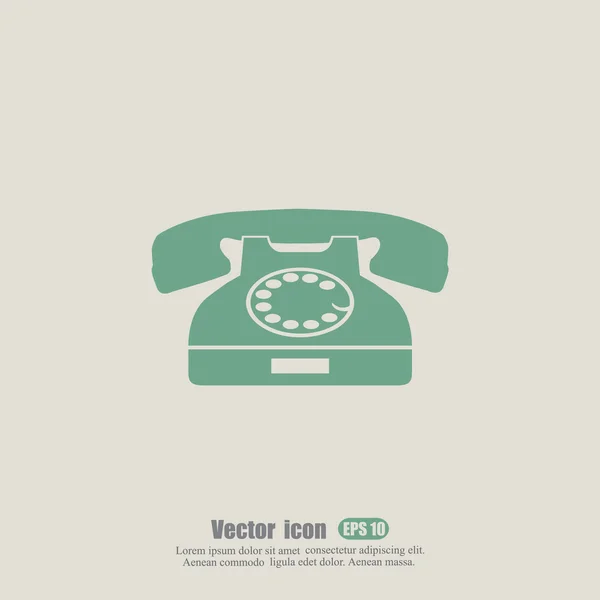 Icono telefónico antiguo — Vector de stock