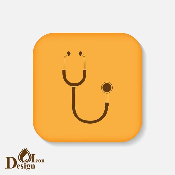 Icono del estetoscopio médico — Vector de stock