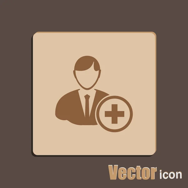 Añadir icono de contacto — Vector de stock