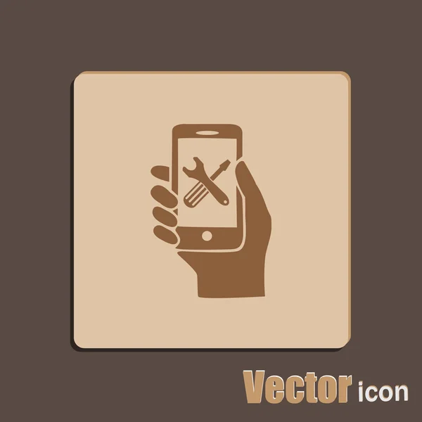Icona impostazioni telefono — Vettoriale Stock