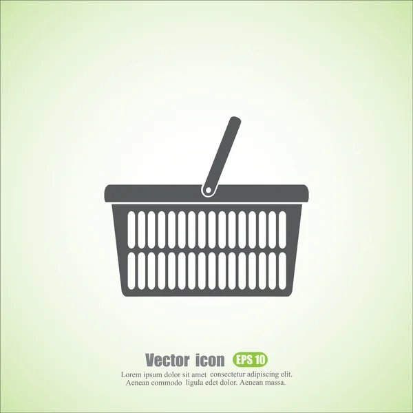 Icono de cesta de compra — Vector de stock