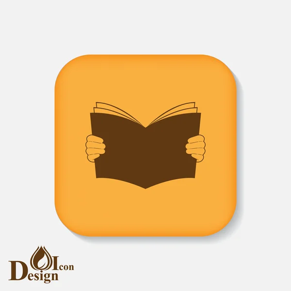Reading book icon — Stock Vector
