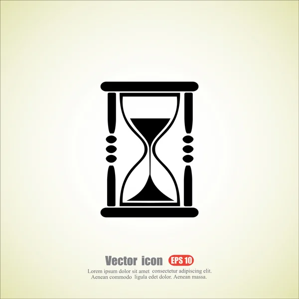 Tiempo, icono de reloj de arena — Archivo Imágenes Vectoriales