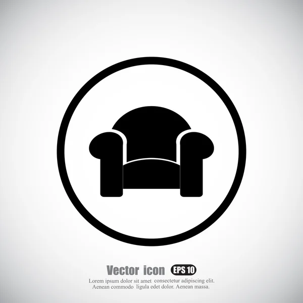 Sofa, Couch-Symbol — Stockvektor