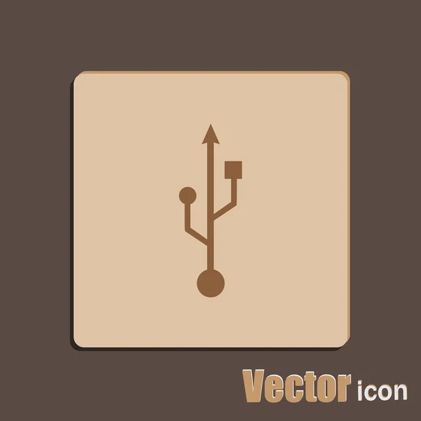 Ícone conector Usb — Vetor de Stock