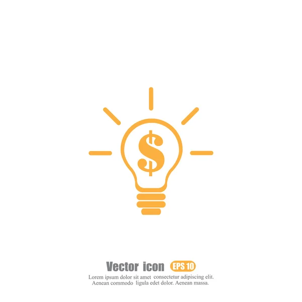 Ideia de ícone do dólar — Vetor de Stock
