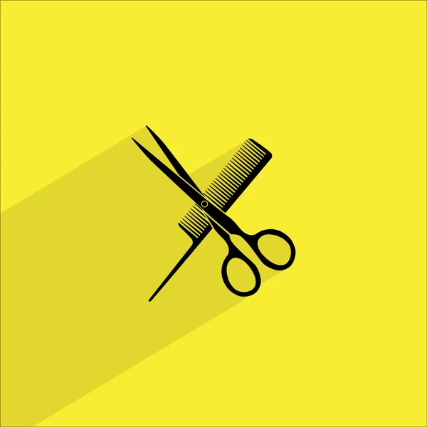 Fryzjerski, włosów salonie ikona — Wektor stockowy