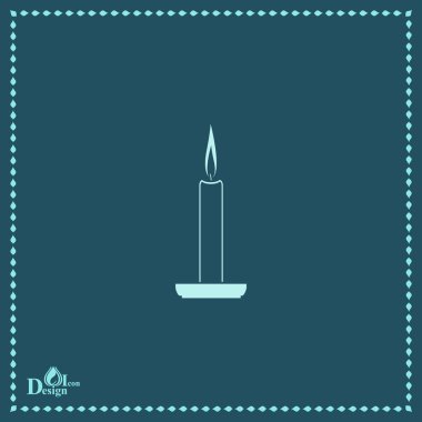 yanan mum simgesi