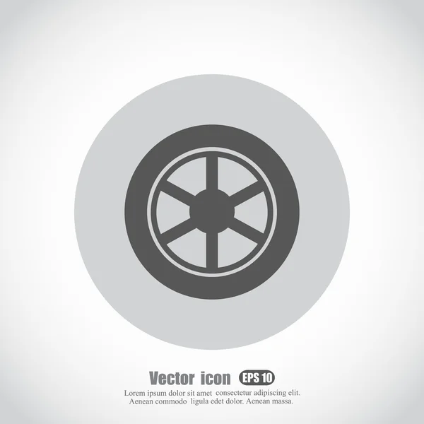 Icône de roue automobile — Image vectorielle