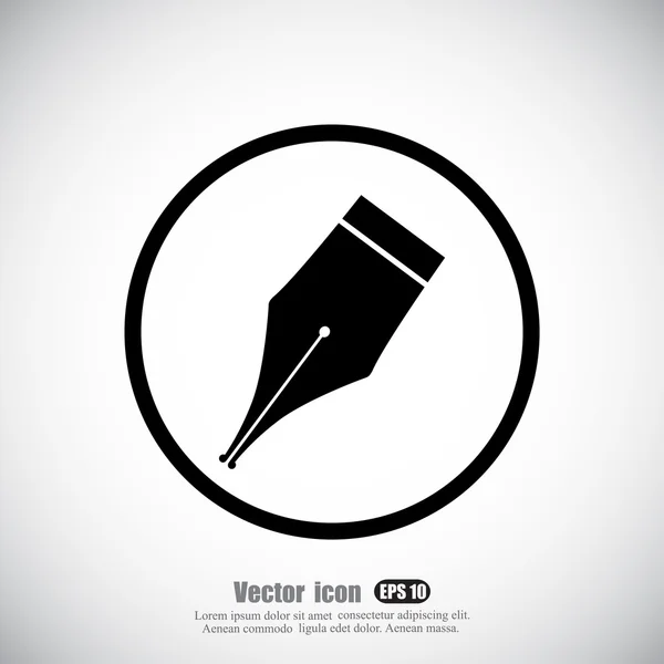 Tinta pluma icono — Vector de stock