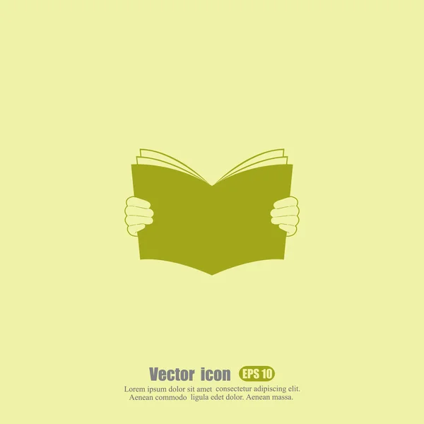 Leer el icono del libro — Vector de stock