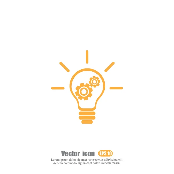 ELÁBÉ villanykörte ikon — Stock Vector