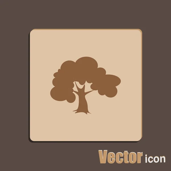 Naturaleza, icono del árbol — Vector de stock