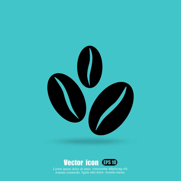 Kaffebönor ikon — Stock vektor