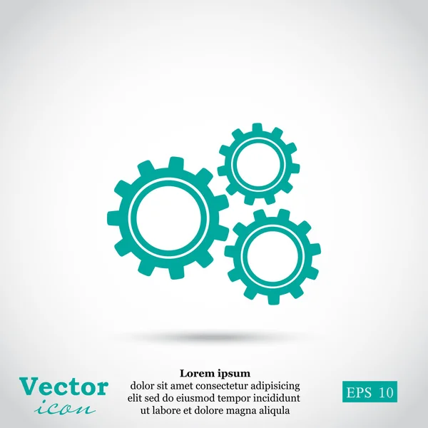 Tandwielen mechanisme pictogram — Stockvector