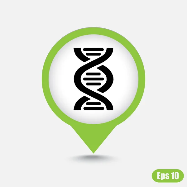 DNA-spiralen ikonen — Stock vektor