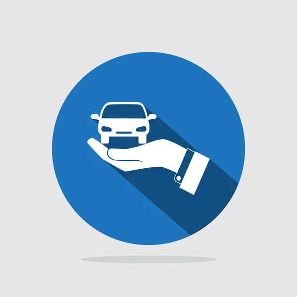 Icono de seguro de coche — Vector de stock