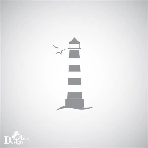 Marine-Leuchtturm-Ikone — Stockvektor