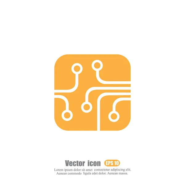 Circuit board icon — Stock Vector