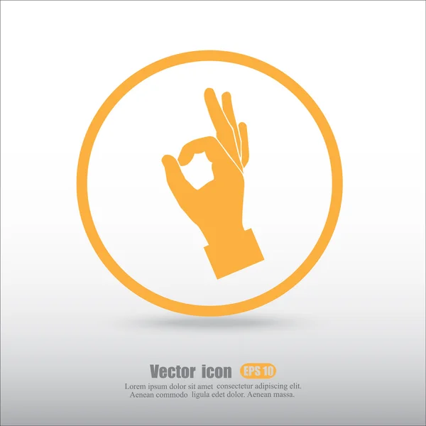 Hand showing symbol — Stock Vector