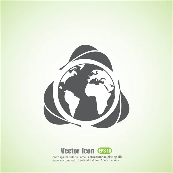 Écologie, éco icône — Image vectorielle