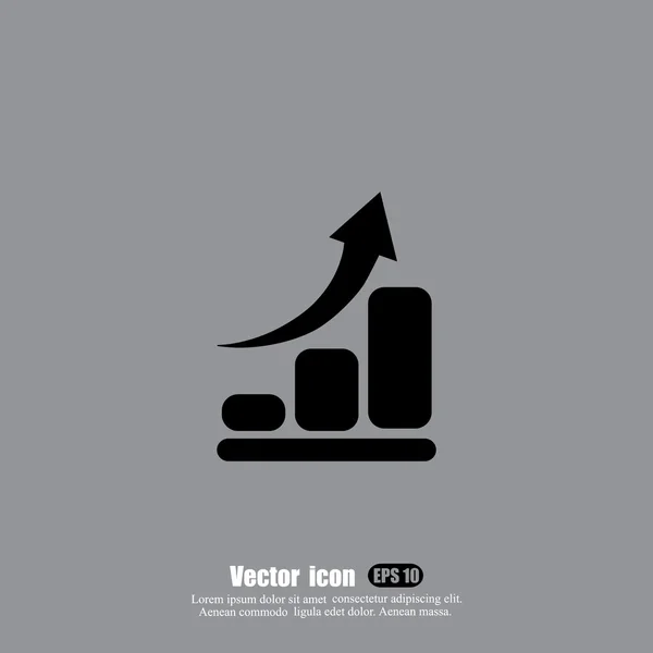 Diagrama com ícone de seta — Vetor de Stock