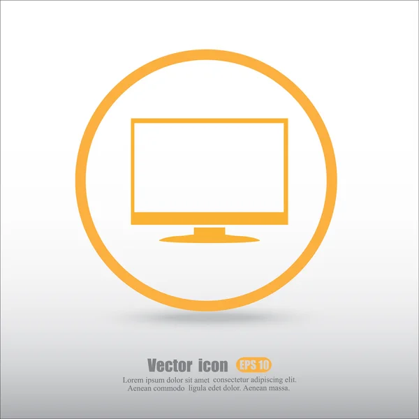 Icono de pantalla de monitor — Archivo Imágenes Vectoriales