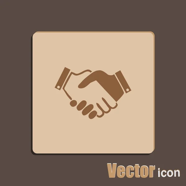 Negocio icono de apretón de manos — Vector de stock