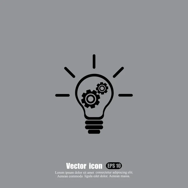 ELÁBÉ villanykörte ikon — Stock Vector
