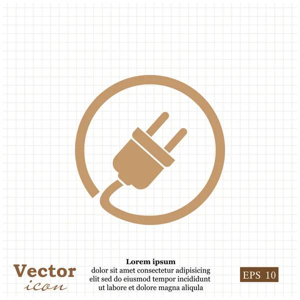 Elektriciteit stekker pictogram — Stockvector