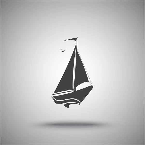 Icono del barco de vela — Vector de stock