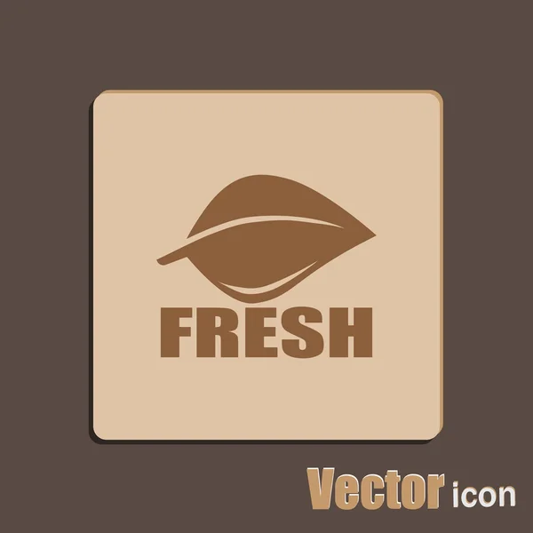 Fresco, icono de ecología — Vector de stock