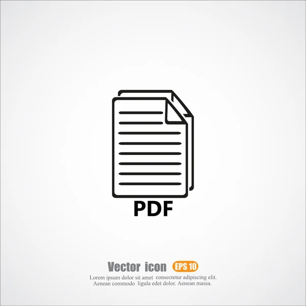 Icono del archivo PDF — Vector de stock