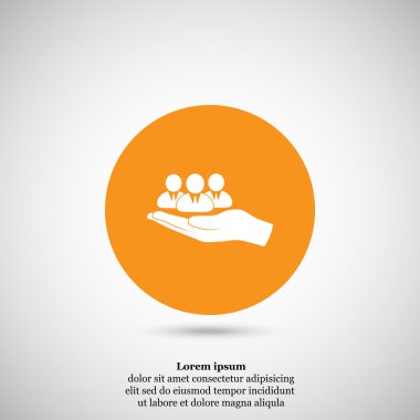 Grup iş insanlar simgesinin