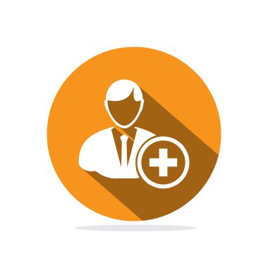 Artı işareti olan iş adamı