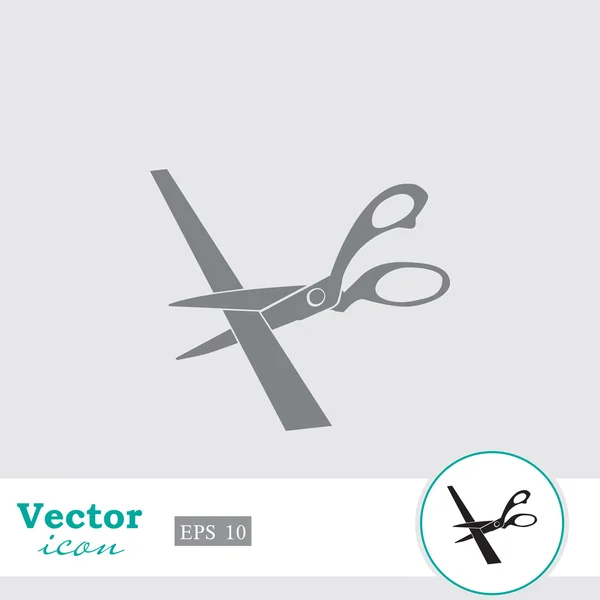Ikona nůžky a pásky — Stockový vektor