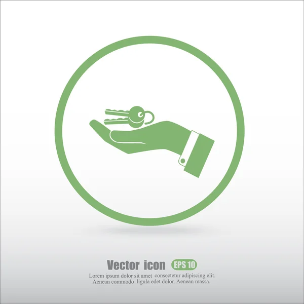 Evin anahtarları tutan el