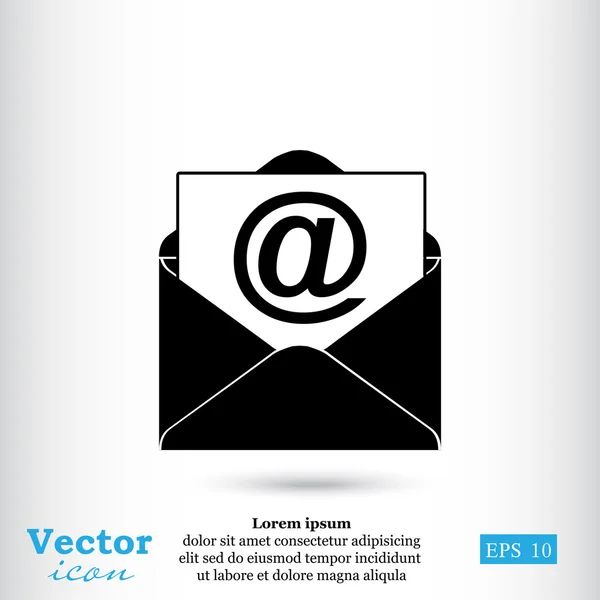 Icône enveloppe ouverte — Image vectorielle