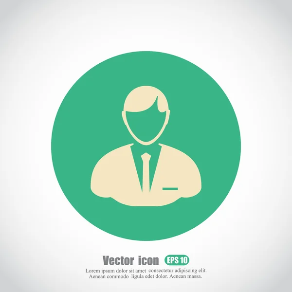 Icono del perfil del empresario — Vector de stock